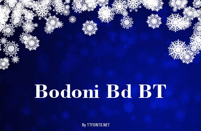 Bodoni Bd BT example